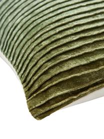 Funda de cojín bordada Hattie, Parte superior: 60% viscosa, 40% algodón, Parte trasera: 100% algodón, Verde, An 45 x L 45 cm