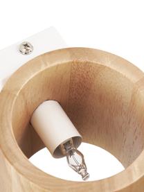 Kleine wandlamp Roda van hout, Lampenkap: rubberhout, Rubberhout, B 10 x H 10 cm