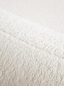 Canapé haricot 2 places tissu peluche Alba, Peluche blanc crème, larg. 185 x prof. 114 cm, dossier à droite