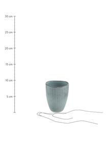 Handgemachte Becher Nordic Sea, 6 Stück, Steingut, Grau-, Blautöne, Ø 8 x H 10 cm, 250 ml