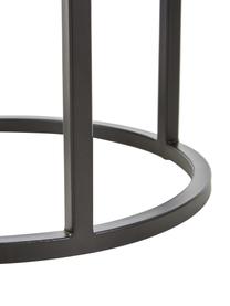 Ronde bijzettafel Circle van metaal, Tafelblad: gecoat metaal, Frame: gelakt metaal, Goudkleurig, zwart, Ø 35 x H 66 cm