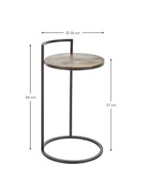 Table d'appoint ronde Circle, Couleur dorée, Ø 35 x haut. 66 cm