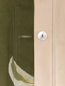 Parure copripiumino in raso di cotone organico design Aimee di Candice Grey Aimee, Verde, 155 x 200 cm + 1 federa 50 x 80 cm