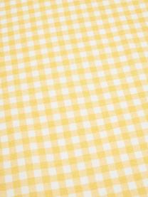 Chemin de table coton à carreaux Vicky, 100 % coton, Jaune, blanc, larg. 40 x long. 145 cm