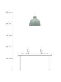 Velké závěsné svítidlo Bellissima, Umělá hmota, Šalvějově zelená, Ø 50 cm, V 41 cm
