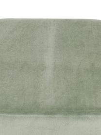 Puf z aksamitu Harper, Tapicerka: aksamit bawełniany, Szałwiowy zielony aksamit, odcienie złotego, S 46 x W 44 cm