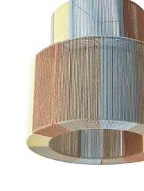 Lámpara de techo de lino Lace, Anclaje: metal, con pintura en pol, Pantalla: cuerda, metal, Cable: cubierto en tela, Multicolor, Ø 40 x Al 40 cm