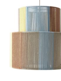 Boho hanglamp Lace gemaakt van linnen draden, Lampenkap: touw, metaal, Multicolour, Ø 40 x H 40 cm