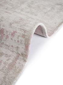 Tapis tissé à plat coton beige/rose Louisa, 85 % coton, 15 % polyester, Tons gris et beiges, larg. 80 x long. 150 cm (taille XS)