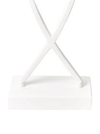 Große Tischlampe Vanessa, Lampenfuß: Metall, pulverbeschichtet, Lampenschirm: Textil, Weiß, B 27 x H 52 cm