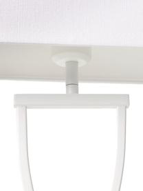 Große Tischlampe Vanessa, Lampenfuß: Metall, pulverbeschichtet, Lampenschirm: Textil, Weiß, B 27 x H 52 cm