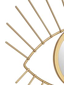Decoratieve wandspiegel Lashes met goudkleurige metalen lijst, Lijst: gecoat metaal, Goudkleurig, B 27 x H 31 cm