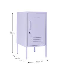 Table de chevet avec porte Shorty, Acier, revêtement par poudre, Lavande, larg. 35 x haut. 72 cm