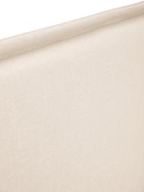 Premium boxspring bed Violet in crèmewit, Matras: 5-zones pocketvering, Poten: massief gelakt berkenhout, Geweven stof crèmewit, 160 x 200 cm, hardheidsgraad 2