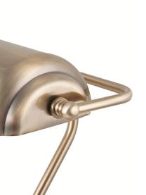 Kleine Retro-Schreibtischlampe Bank aus Metall, Lampenschirm: Metall, beschichtet, Lampenfuß: Metall, beschichtet, Messingfarben, 22 x 34 cm