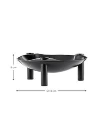 Coupelle décorative Stoff Nagel, Métal, enduit, Noir, Ø 14 x haut. 6 cm