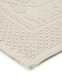 Baumwoll-Badvorleger Hammam mit Hoch-Tief-Muster, 100% Baumwolle, schwere Qualität, 1700 g/m², Beige, B 60 x L 80 cm