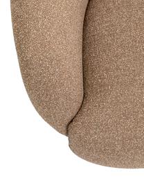 Draaistoel Ricky in bruin, Bekleding: 100% polyester, Frame: MDF, Poten: gepoedercoat staal, Geweven stof bruin, B 56 x D 55 cm