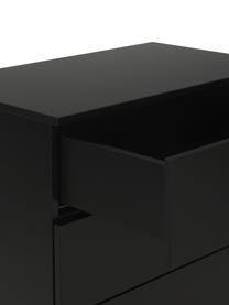 Commode noire avec tiroirs Sanford, Noir