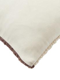 Federa arredo con decoro astratto Jasper, Retro: 100% cotone, Taupe, beige, Larg. 45 x Lung. 45 cm