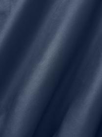 Lenzuolo con angoli topper in raso di cotone Comfort, Blu scuro, Larg. 90 x Lung. 200 cm