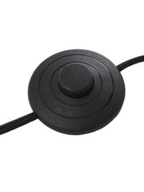 Lámpara de pie de ratán Wiley, Pantalla: ratán, Cable: cubierto en tela, Ratán, negro, Ø 30 x Al 154 cm