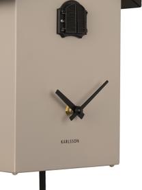 Orologio da parete greige Cuckoo New, Plastica, Greige, nero, Larg. 20 x Alt. 25 cm