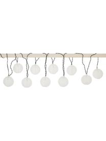 Guirnalda de luces solares LED Kosmos, 430 cm, 10 luces, Linternas: papel de arroz, Cable: plástico, Negro, blanco, L 430 cm