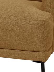 Sofa Fluente (2-Sitzer) mit Metall-Füßen, Bezug: 100% Polyester 115.000 Sc, Gestell: Massives Kiefernholz, FSC, Füße: Metall, pulverbeschichtet, Webstoff Ockergelb, B 166 x T 85 cm
