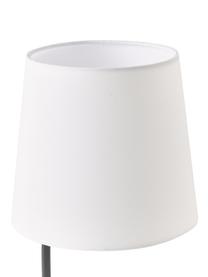 Lampada da tavolo Cadè, Paralume: tessuto, Base della lampada: metallo verniciato a polv, Bianco, nero, Ø 19 x Alt. 42 cm
