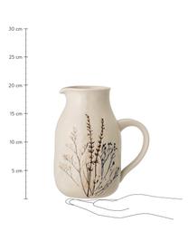 Brocca fatta a mano con motivo erba Bea, 1.5 L, Gres, Beige, 1.5 L