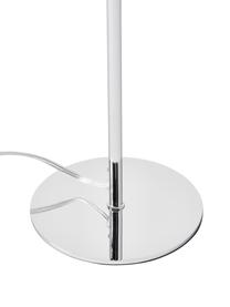 Tischlampe Atlanta aus Opalglas, Weiß, Chromfarben, Ø 15 x H 45 cm