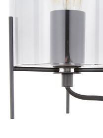 Petite lampe à poser en verre teinté Laurel, Transparent, noir, Ø 14 x haut. 28 cm