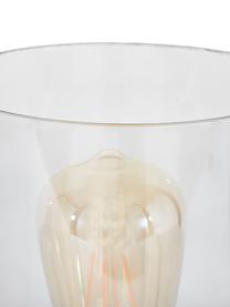Kleine Tischlampe Laurel aus farbigem Glas, Lampenschirm: Glas, Lampenfuß: Metall, pulverbeschichtet, Transparent, Schwarz, Ø 14 x H 28 cm