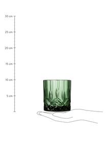 Vasos de whisky Sorrento, 4 uds., Vidrio, Ámbar, verde, azul, rosa, Ø 8 x Al 10 cm, 350 ml