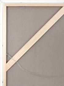 Handgemaltes Leinwandbild New Story mit Holzrahmen, Rahmen: Eichenholz, Beige, Grüntöne, B 120 x H 92 cm