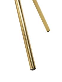 Poltrona da cocktail in velluto Nava, Rivestimento: velluto (poliestere) 25.0, Gambe: metallo verniciato, Velluto bianco crema, dorato, Larg. 72 x Prof. 68 cm