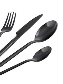 Besteck-Set Matera in Schwarz glänzend, 4 Personen (16-tlg.), Eloxierter Edelstahl 13/0, glänzend

Das Besteck ist aus Edelstahl gefertigt. Somit ist es langlebig, rostet nicht und ist resistent gegen Bakterien., Schwarz, glänzend, Sondergrößen