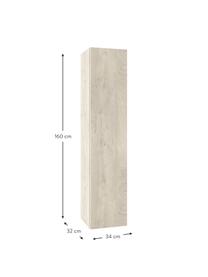 Malmo hoge badkamerkast, B 34 cm, Eikenhout optiek, B 34 x H 160 cm