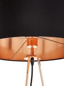 Stehlampe Camporale in Kupfer, Lampenfuß: Stahl, lackiert, Schwarz, Kupferfarben, Ø 45 x H 154 cm