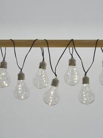 Guirnalda de luces solar Glow, 390 cm, 10 luces, Cable: plástico, Transparente, L 390 cm