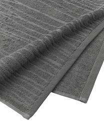 Baumwoll-Handtuch Audrina in verschiedenen Grössen, Dunkelgrau, Duschtuch, B 70 x L 140 cm