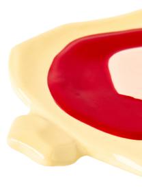 Plat de service en porcelaine peinte à la main Chunky, larg. 19 cm, Porcelaine, Jaune, orange, rouge, rose, larg. 19 x prof. 12 cm