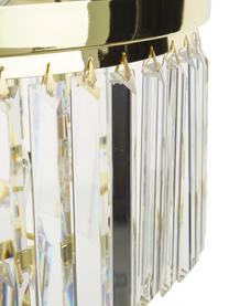 Kristalglazen plafondlamp Gracja in goudkleur, Lampenkap: glas, Goudkleurig, transparant, Ø 40 x H 40 cm