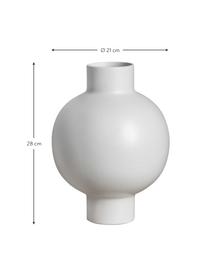 Vase de forme organique Oshima, Grès cérame, Blanc, Ø 21 x haut. 28 cm