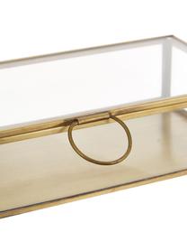 Pudełko do przechowywania Janni, Mosiądz, szkło, Mosiądz, S 22 x G 10 cm