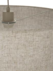 Lämpara de arco grande Niels, Pantalla: mezcla de algodón, Cable: cubierto en tela, Beige, Ø 50 x Al 218 cm