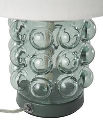 Petite lampe à poser avec pied en verre Olyve, Blanc, vert, Ø 23 x haut. 31 cm
