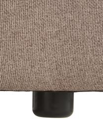 Modulaire hoekbank Lennon, Bekleding: 100% polyester De slijtva, Frame: massief grenenhout, FSC-g, Poten: kunststof, Geweven stof bruin, B 238 x D 180 cm, hoekdeel links