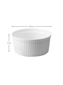 Nádoba na zapekanie Aroma, 4 ks, Porcelán, Biela, Ø 9 x V 5 cm